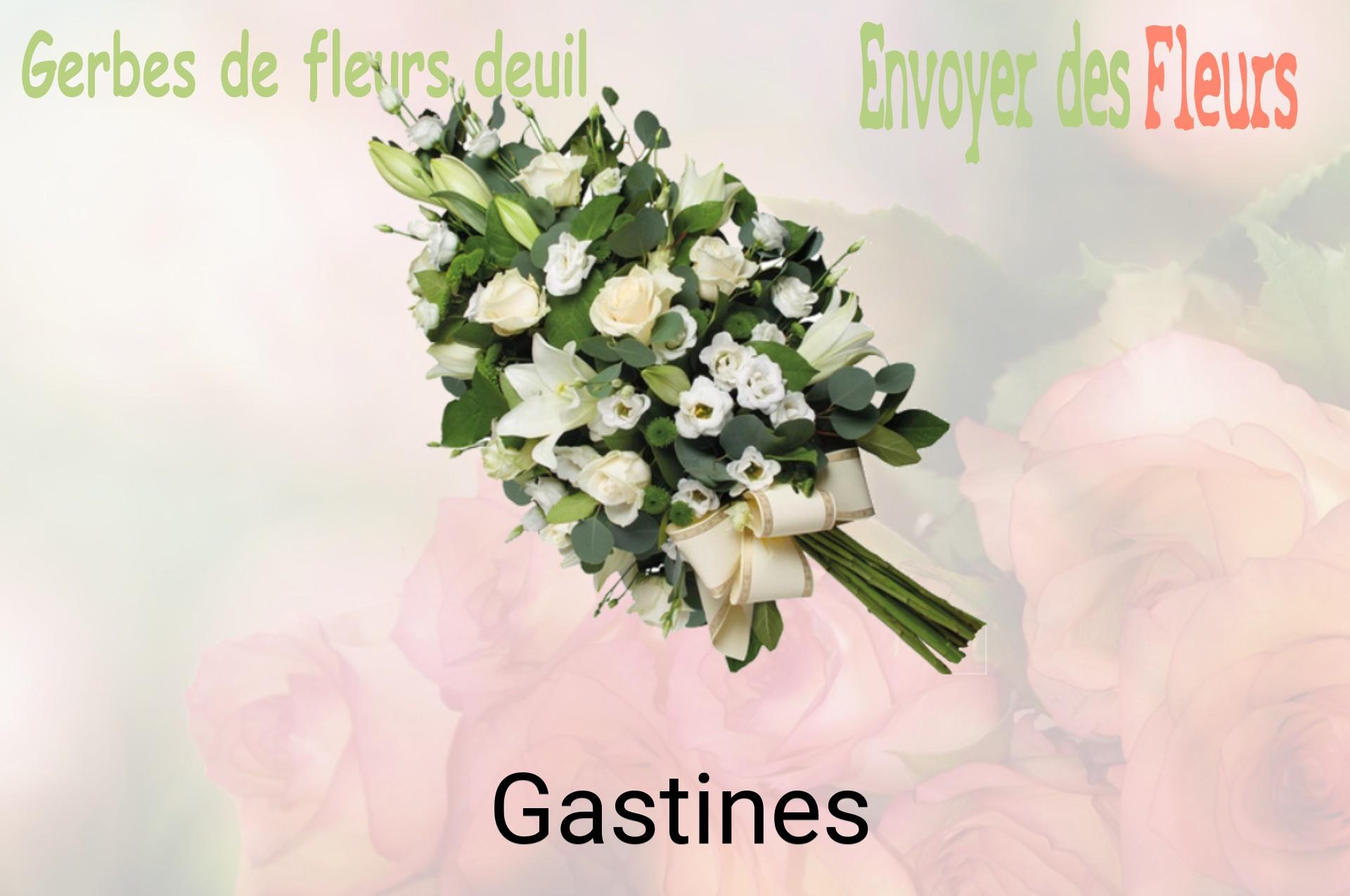 Gerbe de fleurs de deuil livrée à Gastines